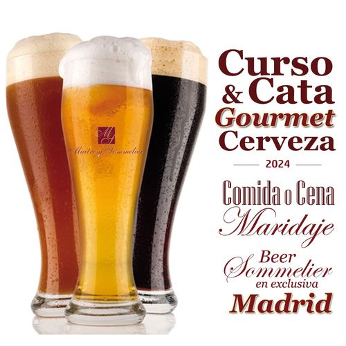 Curso de Cata de Cervezas en Madrid con Comida o Cena Maridaje y Sommelier en exclusiva